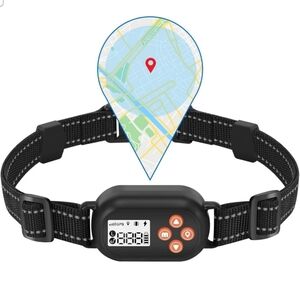 Black GPS Pet Tracker Collar